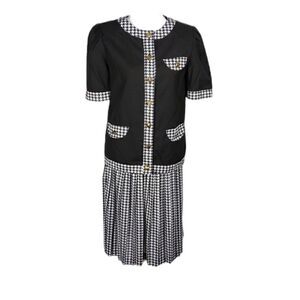 Vtg. Darian Houndstooth 2pc. Skirt Suit